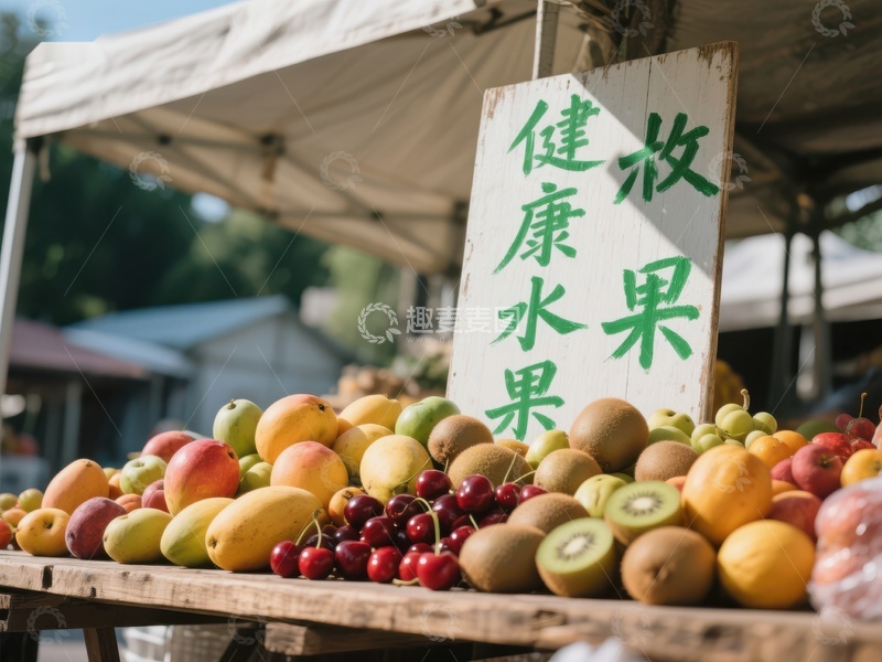 高清大图下载【趣麦麦图】健康水果摊位展示各类新鲜水果