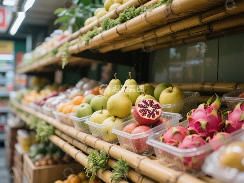 高清大图下载【趣麦麦图】超市水果区展示