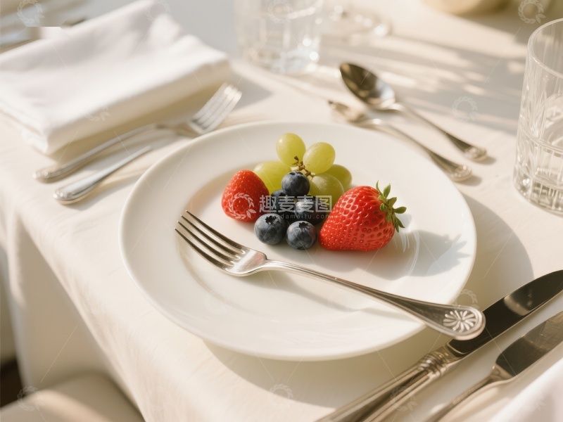 高清大图下载【趣麦麦图】精致餐桌上的水果摆盘