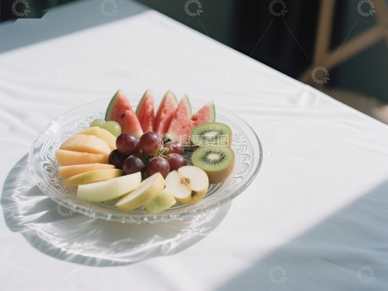 高清大图下载【趣麦麦图】新鲜水果拼盘，色彩缤纷