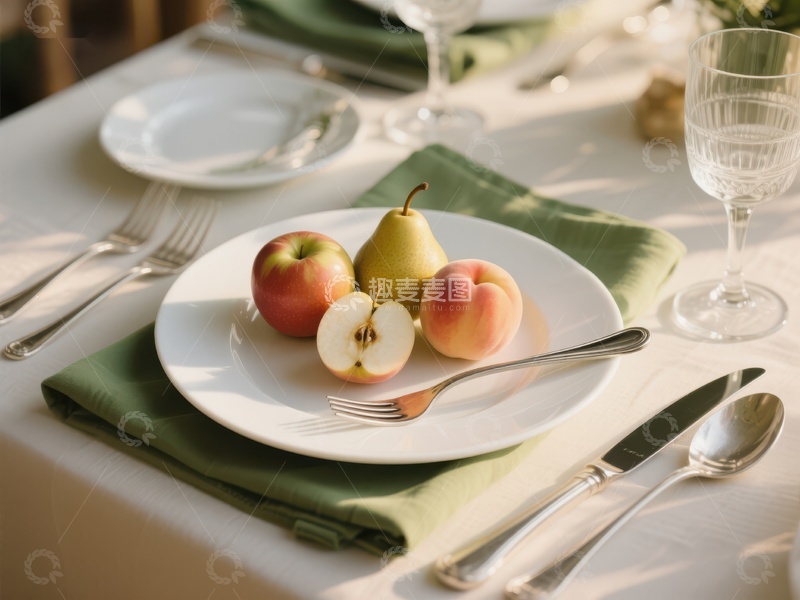 高清大图下载【趣麦麦图】精致餐桌上的水果摆盘