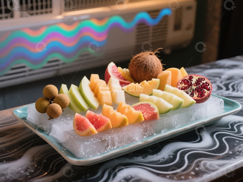 高清大图下载【趣麦麦图】冰镇水果拼盘，色彩缤纷