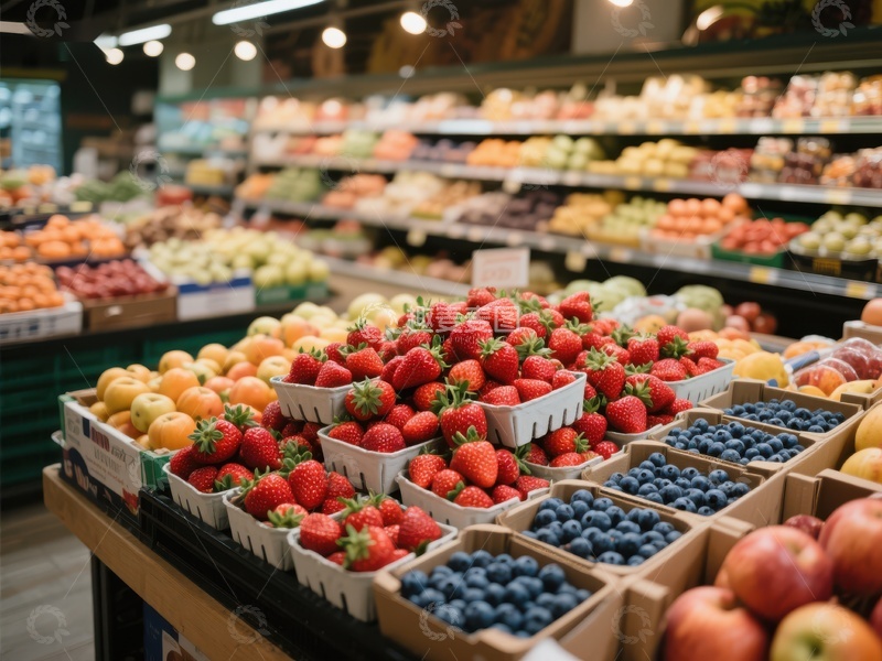 高清大图下载【趣麦麦图】超市新鲜水果陈列