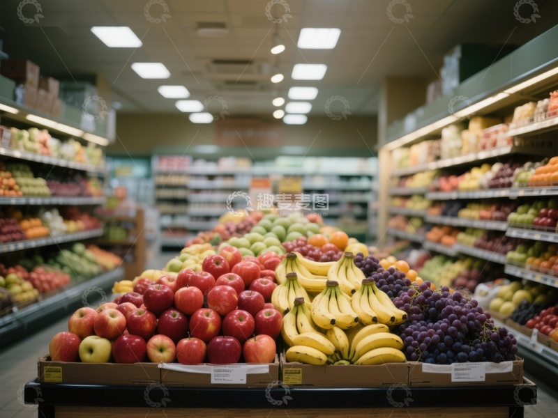 高清大图下载【趣麦麦图】超市水果区展示