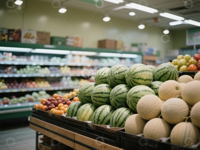 高清大图下载【趣麦麦图】超市水果区展示