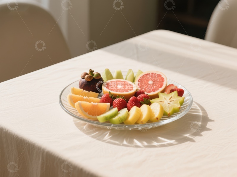 高清大图下载【趣麦麦图】新鲜水果拼盘，色彩缤纷