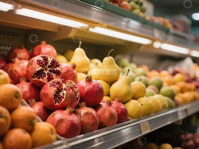 高清大图下载【趣麦麦图】超市水果陈列架