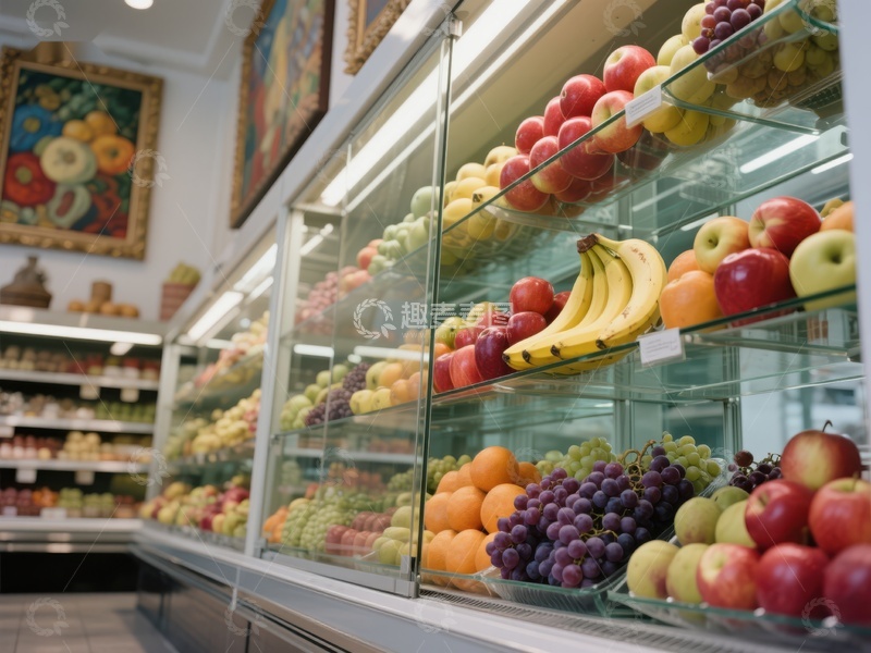 高清大图下载【趣麦麦图】超市水果展示柜