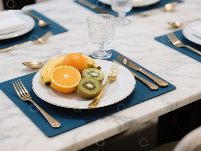 高清大图下载【趣麦麦图】精致餐桌上的水果盘