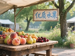 优质水果摊位展示新鲜果品