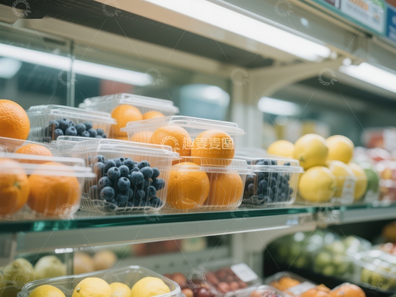 高清大图下载【趣麦麦图】超市货架上的新鲜水果