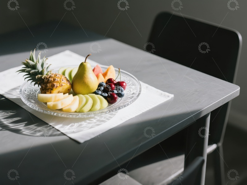 高清大图下载【趣麦麦图】桌上摆放的水果拼盘