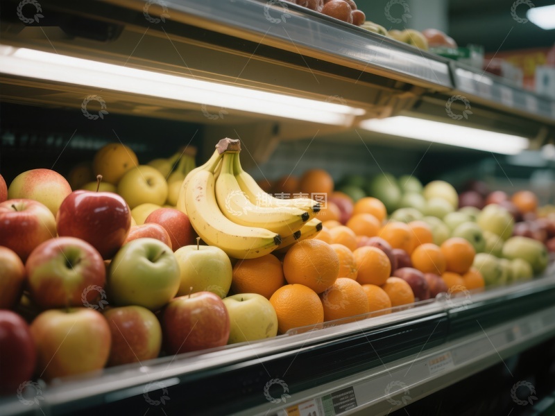 高清大图下载【趣麦麦图】超市水果陈列架