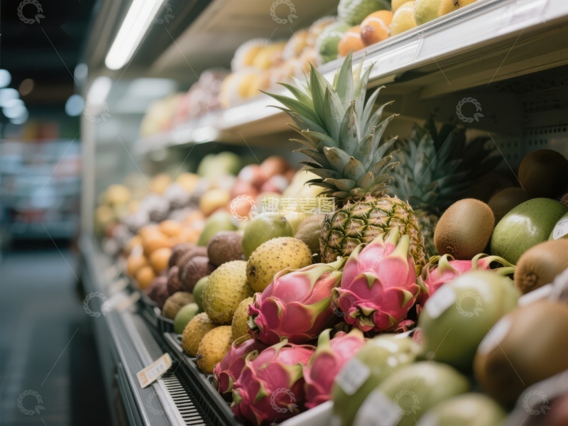 高清大图下载【趣麦麦图】超市水果区展示
