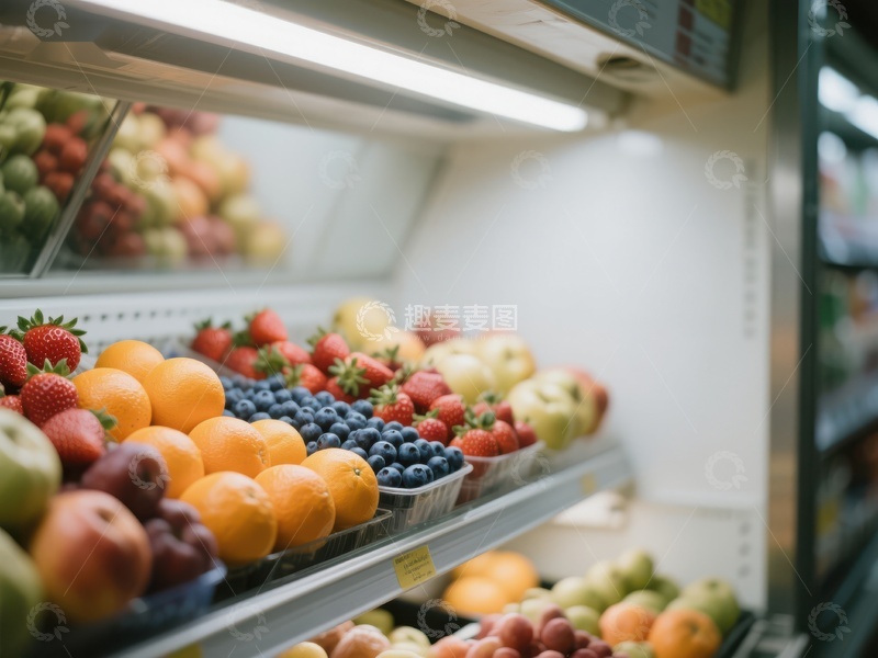 高清大图下载【趣麦麦图】超市水果陈列架
