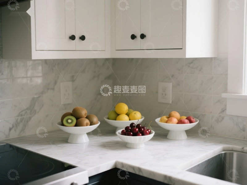 高清大图下载【趣麦麦图】厨房台面摆放的水果盘