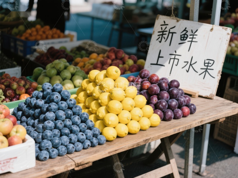 高清大图下载【趣麦麦图】新鲜水果摊位展示