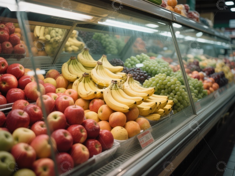 高清大图下载【趣麦麦图】超市水果陈列柜展示