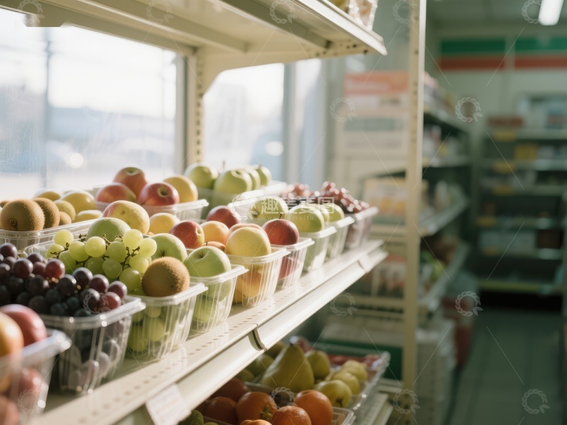 高清大图下载【趣麦麦图】超市水果货架陈列