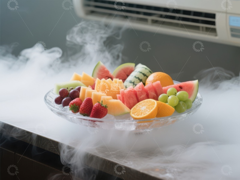 高清大图下载【趣麦麦图】烟雾缭绕的水果拼盘
