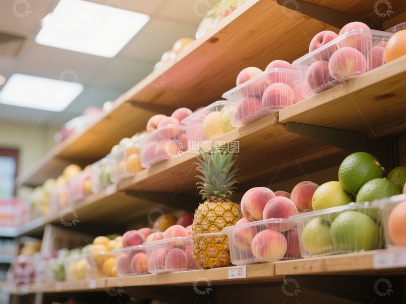 高清大图下载【趣麦麦图】超市水果货架陈列
