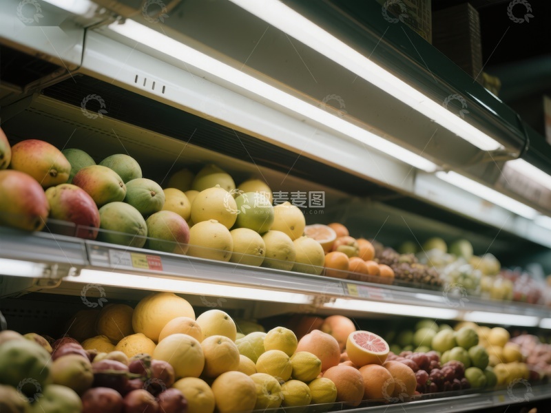 高清大图下载【趣麦麦图】超市水果货架展示