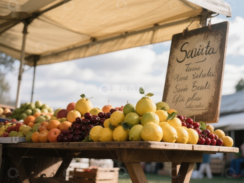 高清大图下载【趣麦麦图】新鲜水果摊位展示
