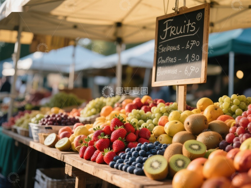 高清大图下载【趣麦麦图】新鲜水果摊位展示