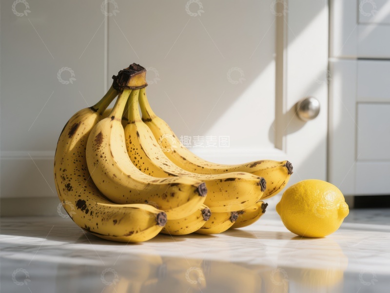 高清大图下载【趣麦麦图】阳光下的香蕉与柠檬