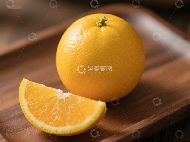 高清大图下载【趣麦麦图】新鲜橙子与切片展示