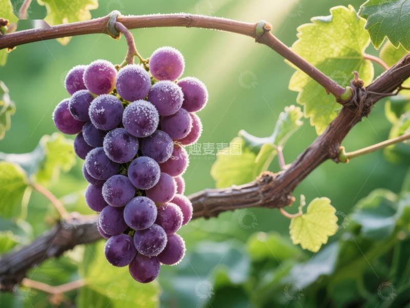 高清大图下载【趣麦麦图】葡萄藤上的紫葡萄