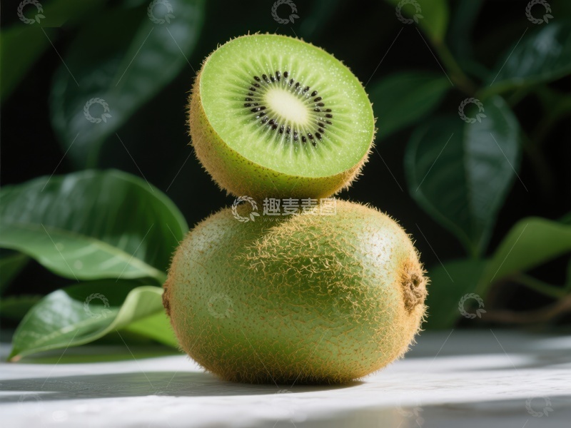 高清大图下载【趣麦麦图】新鲜猕猴桃叠放特写