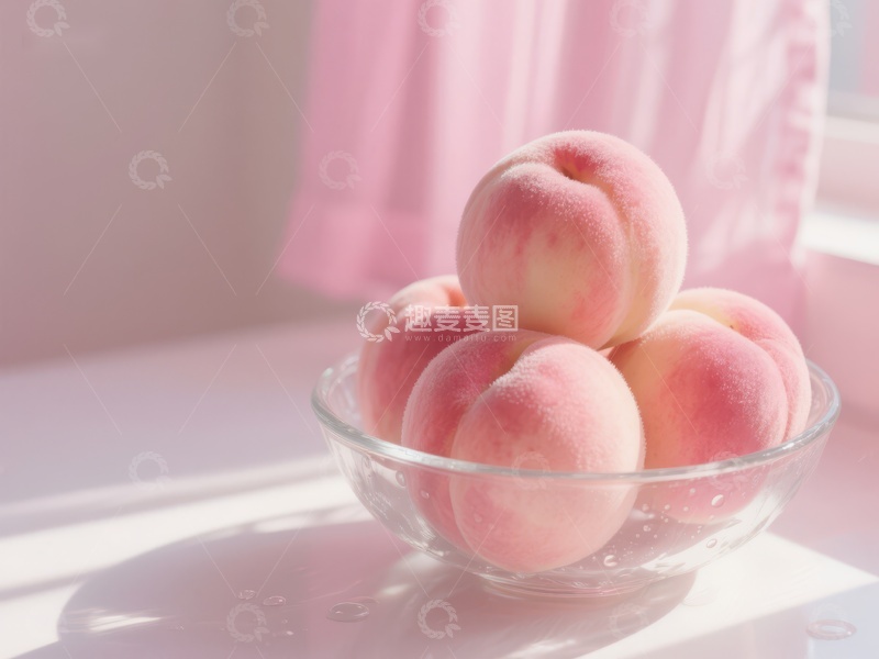 高清大图下载【趣麦麦图】阳光下的桃子