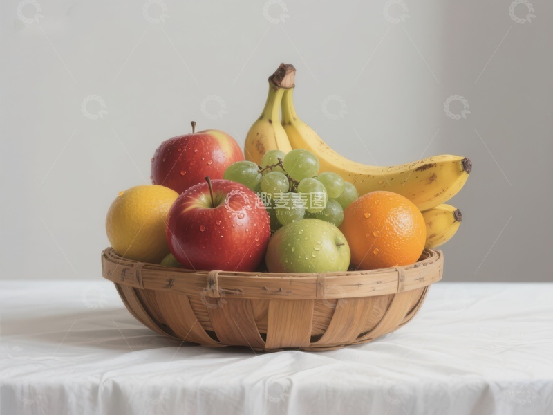 高清大图下载【趣麦麦图】新鲜水果篮静物展示