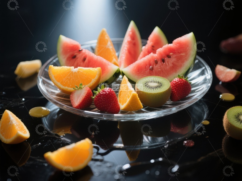 高清大图下载【趣麦麦图】色彩斑斓的水果拼盘