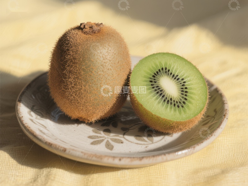 高清大图下载【趣麦麦图】新鲜猕猴桃切片展示