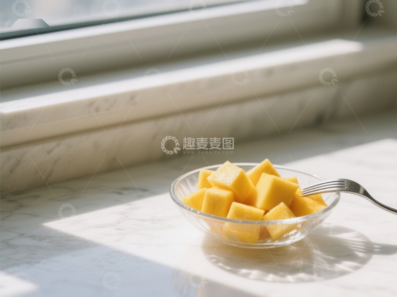 高清大图下载【趣麦麦图】阳光下的芒果块