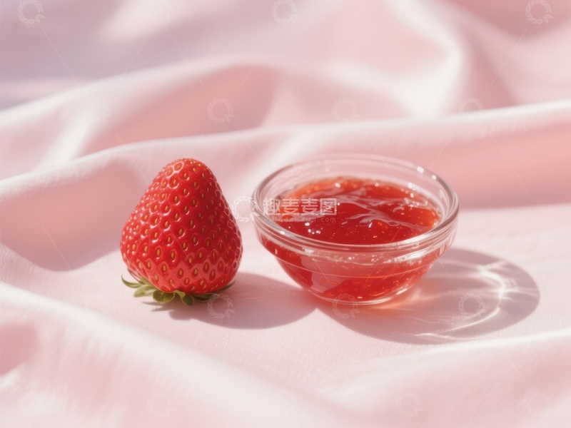 高清大图下载【趣麦麦图】草莓与果酱的甜美组合