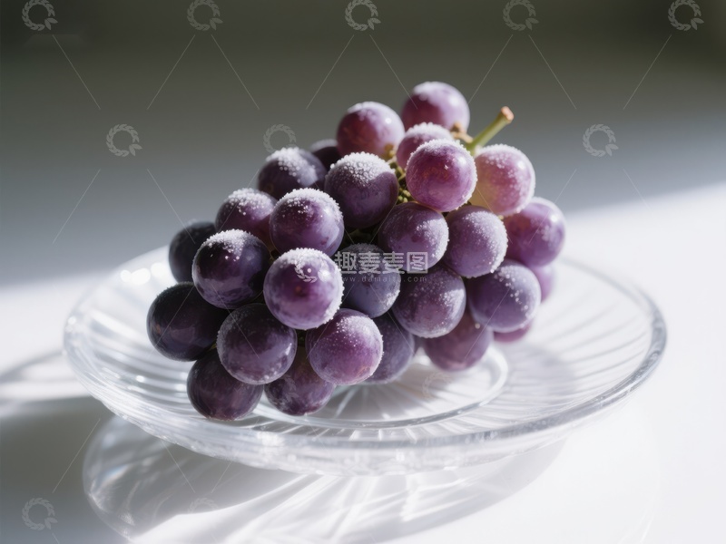 高清大图下载【趣麦麦图】晶莹剔透的紫葡萄