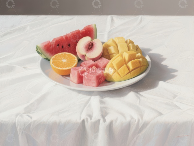 高清大图下载【趣麦麦图】色彩鲜艳的水果拼盘