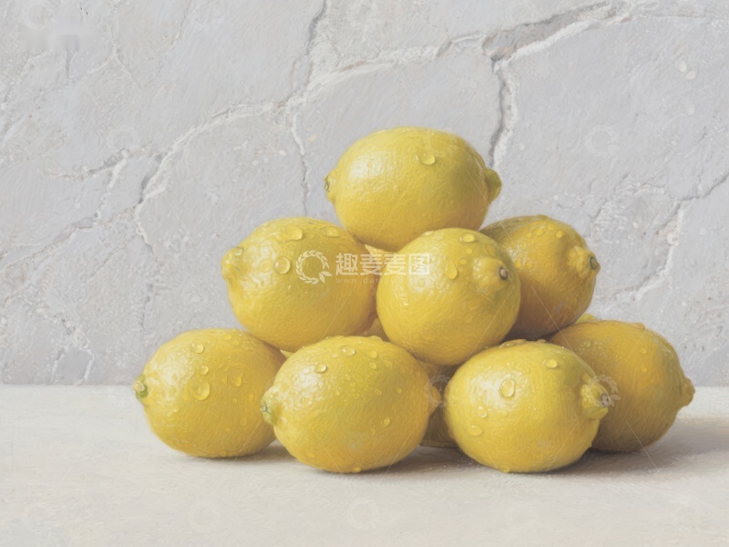 高清大图下载【趣麦麦图】新鲜柠檬堆叠静物图