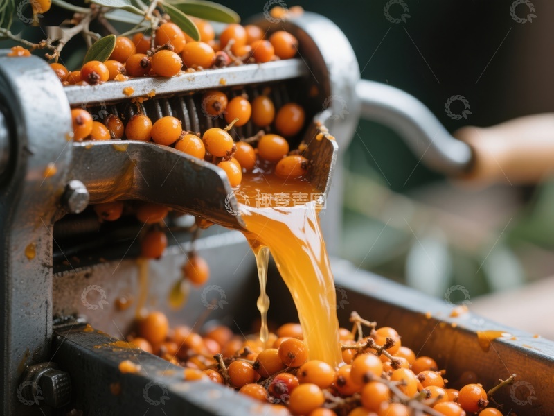 高清大图下载【趣麦麦图】新鲜水果榨汁，金黄色果汁流淌