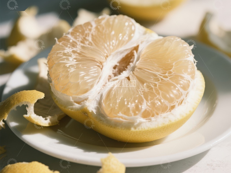 高清大图下载【趣麦麦图】切开的柠檬，露出多汁的果肉