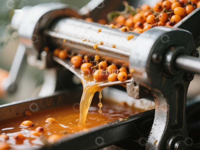 高清大图下载【趣麦麦图】海 buckthorn 榨汁机提取果汁