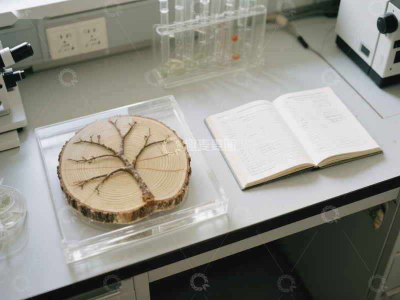 高清大图下载【趣麦麦图】实验室中的树轮样本与书籍