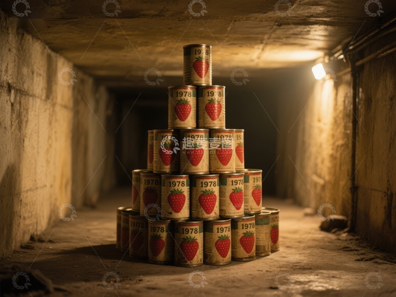 罐头金字塔在地下通道