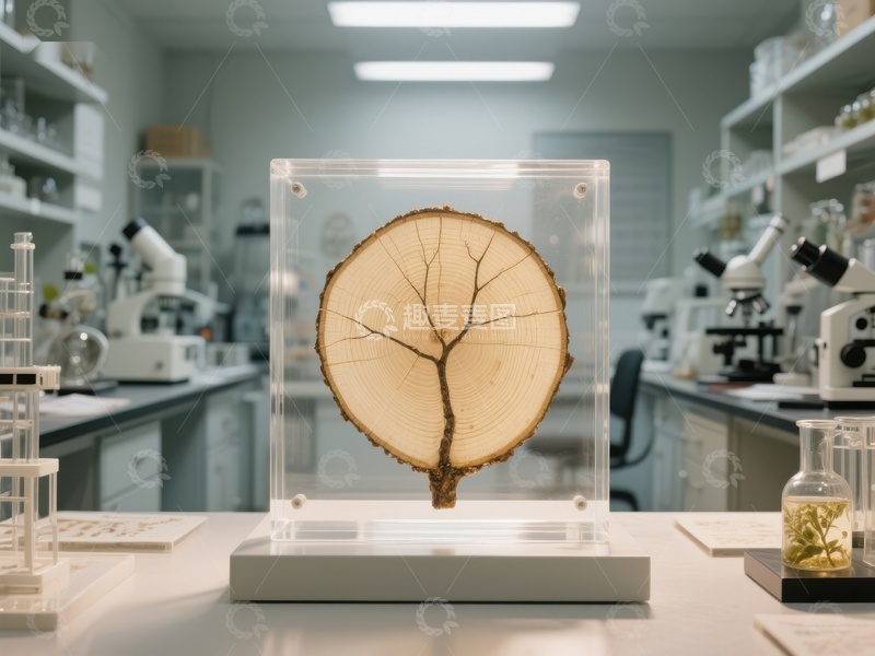高清大图下载【趣麦麦图】实验室中的树轮切片展示