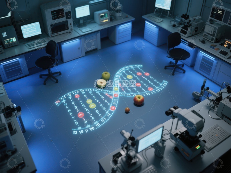 高清大图下载【趣麦麦图】实验室中的DNA双螺旋投影