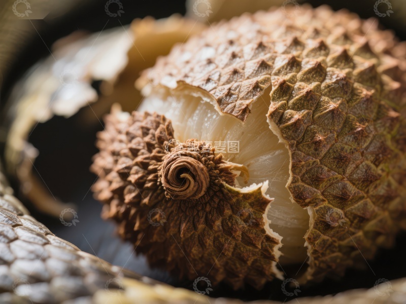 高清大图下载【趣麦麦图】新鲜榴莲特写，果肉饱满诱人