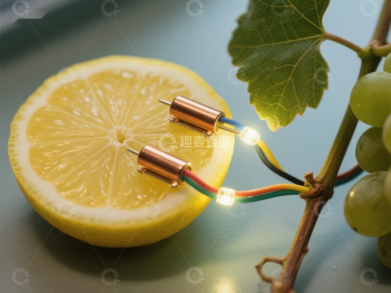 高清大图下载【趣麦麦图】柠檬与葡萄枝上的电路实验